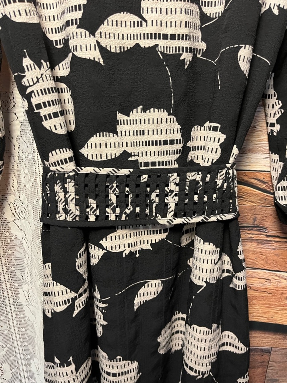 The Odells from Anthropologie Elegant Belted Printed Dress (160) - Picture 11 of 13